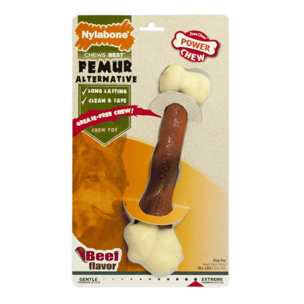 NYLABONE DURA CHEW FEMUR TOY LG/ BEEF