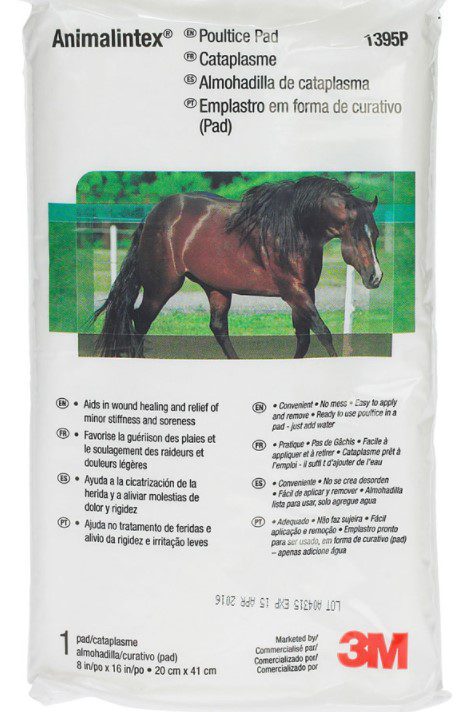 3M 1395P Animalintex Horse Hoof Poultice Pad, 8 x 16-in. - Quantity 1